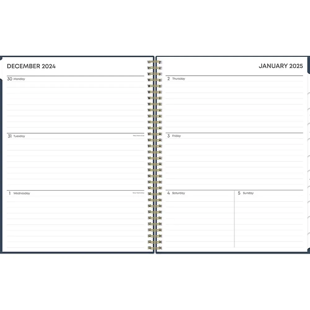 2025 Planners|Blue Sky 2025 Ashlyn Navy 8.5" x 11" Weekly & Monthly Planner, Plastic Cover, Multicolor (143957-25)