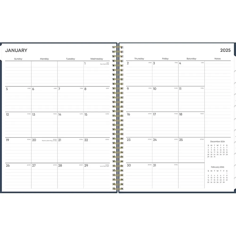 2025 Planners|Blue Sky 2025 Ashlyn Navy 8.5" x 11" Weekly & Monthly Planner, Plastic Cover, Multicolor (143957-25)