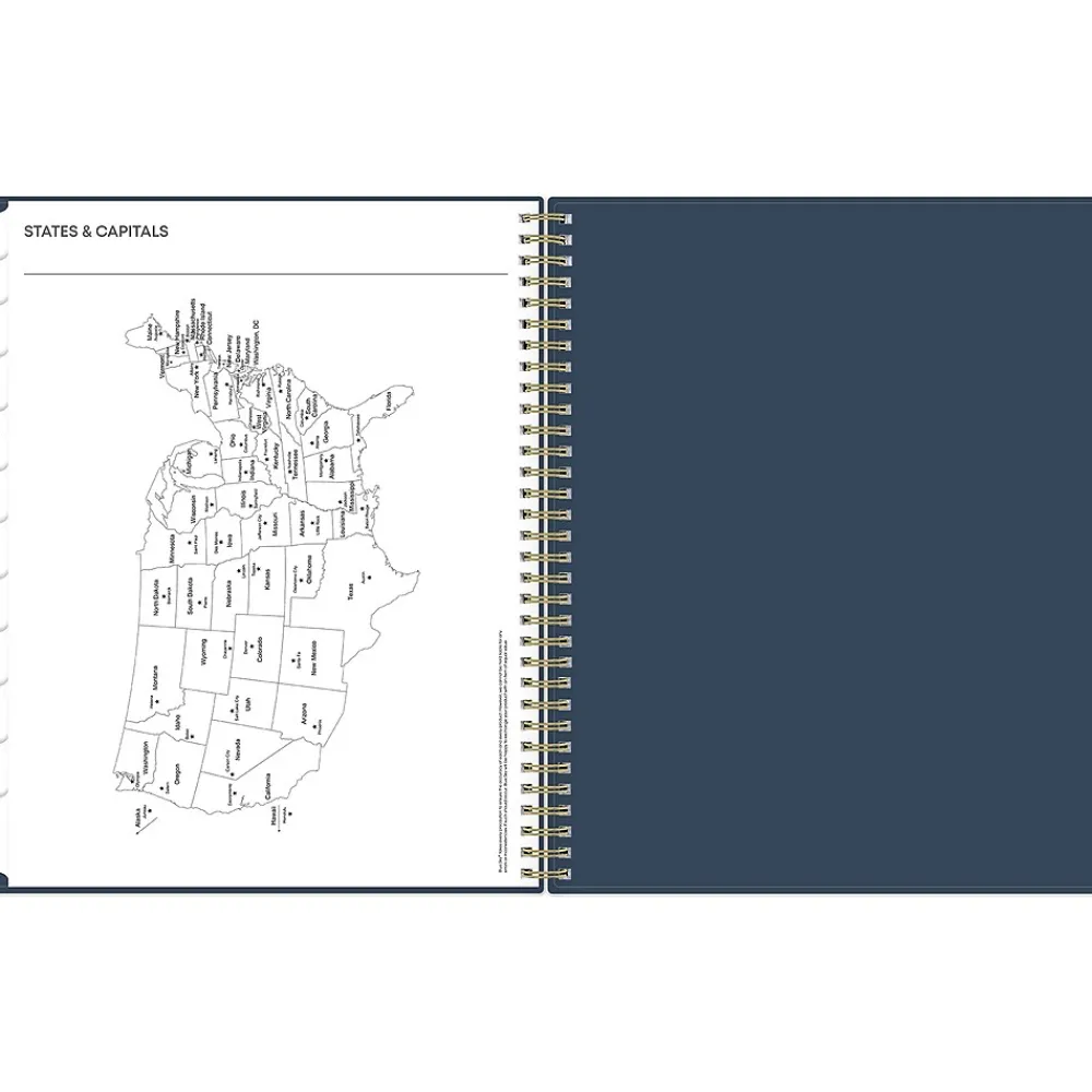 2025 Planners|Blue Sky 2025 Ashlyn Navy 8.5" x 11" Weekly & Monthly Planner, Plastic Cover, Multicolor (143957-25)
