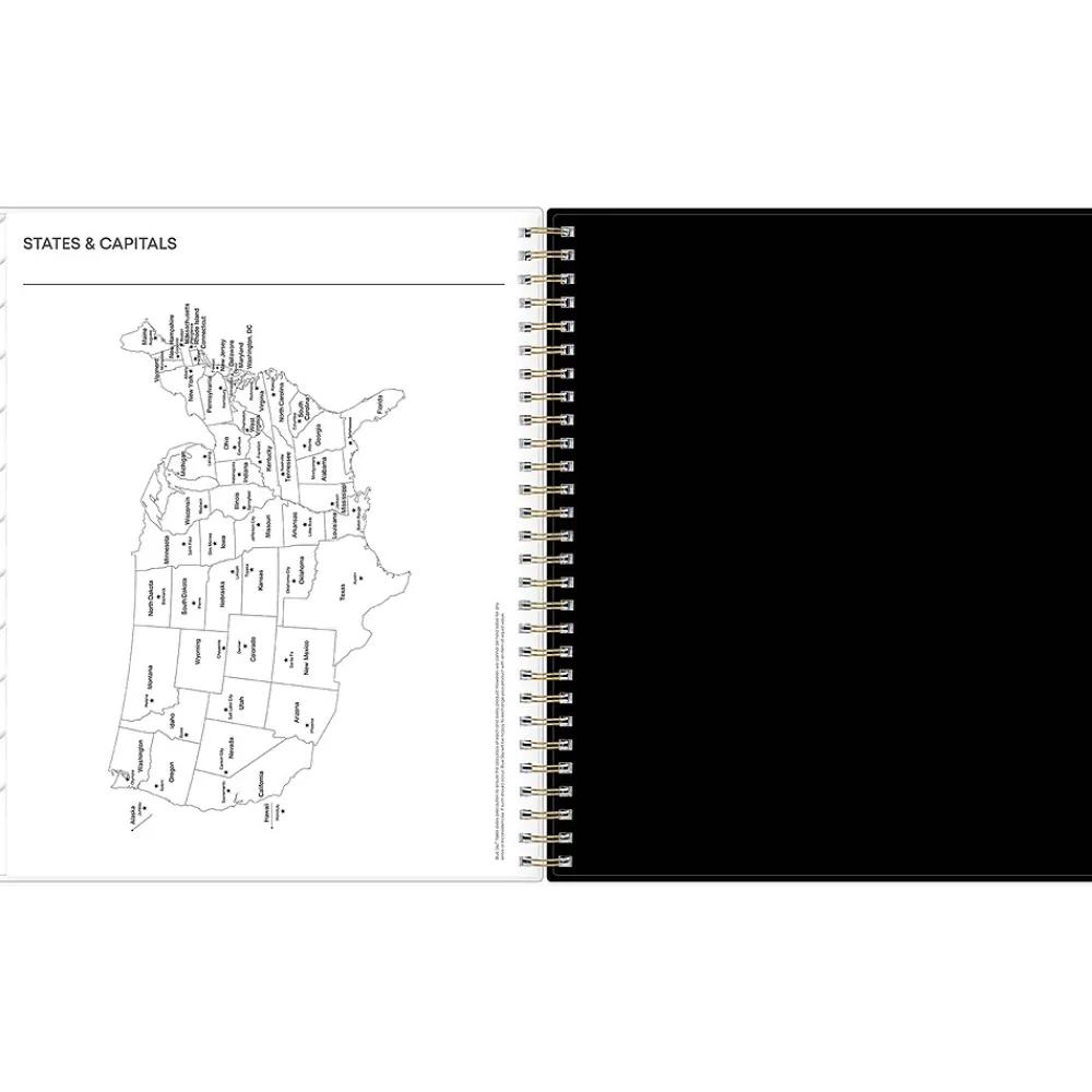2025 Planners|Blue Sky 2025 Baccara Dark 8" x 10" Monthly Planner, Plastic Cover, Multicolor (110216-25)