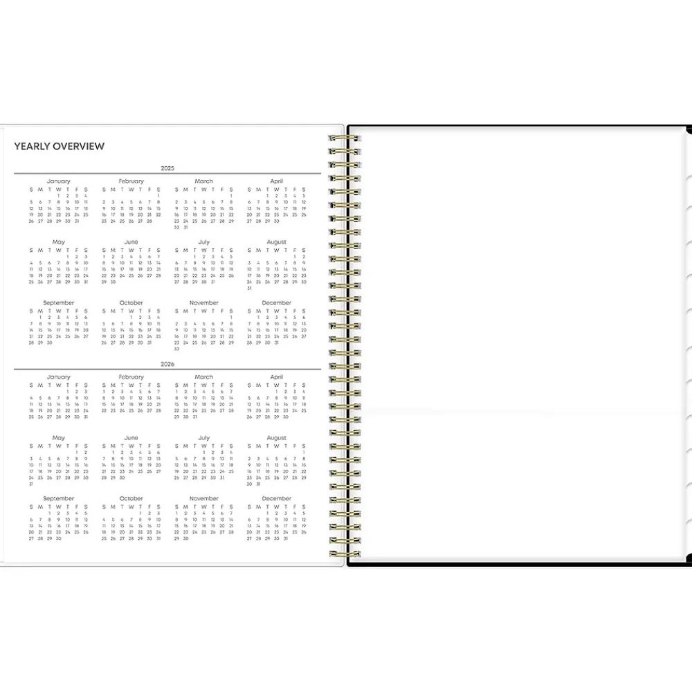 2025 Planners|Blue Sky 2025 Baccara Dark 8.5" x 11" Weekly & Monthly Planner, Plastic Cover, Multicolor (110211-25)