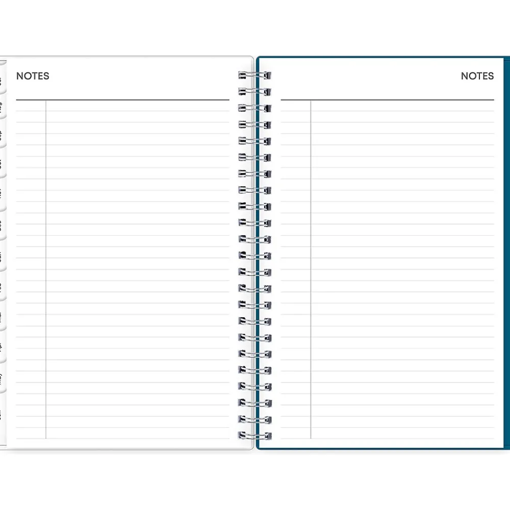 Academic Planners|Blue Sky 2024-2025 Bakah Blue 5" x 8" Academic Weekly & Monthly Planner, Plastic Cover, Blue/White (131969-A25)
