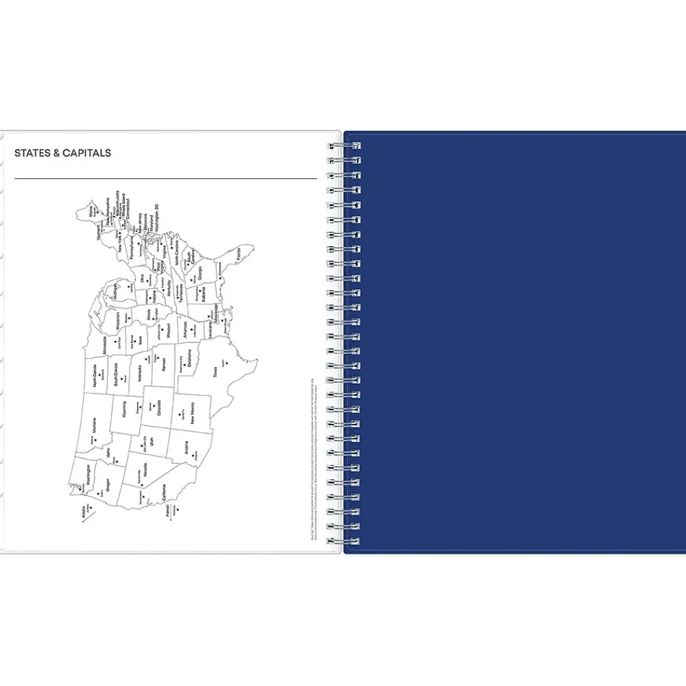 Academic Planners|Blue Sky 2024-2025 Chanson 8" x 10" Academic Monthly Planner, Plastic Cover, Blue (128693-A25)