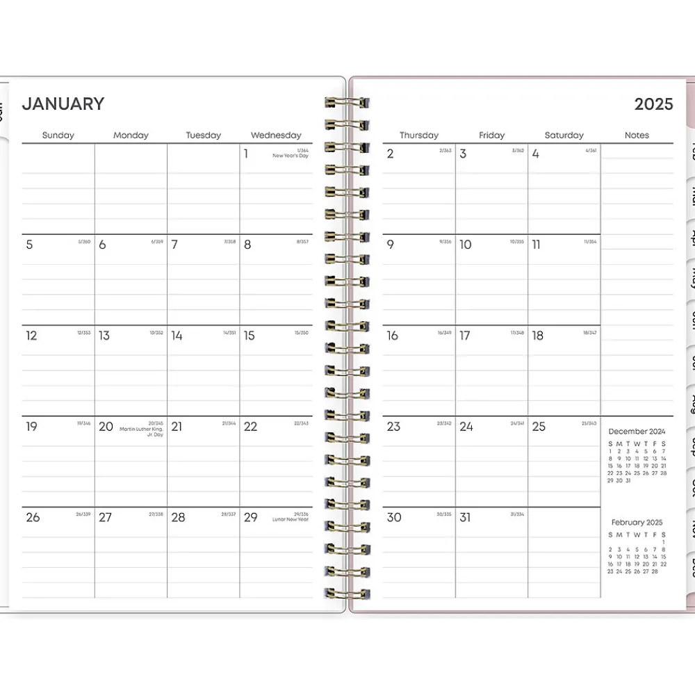 2025 Planners|Blue Sky 2025 Checkerboard 5" x 8" Weekly & Monthly Planner, Plastic Cover, Multicolor (152477)