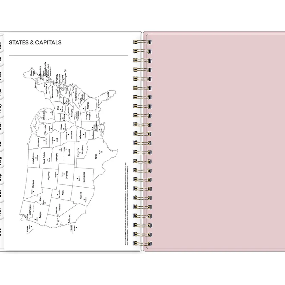 2025 Planners|Blue Sky 2025 Checkerboard 5" x 8" Weekly & Monthly Planner, Plastic Cover, Multicolor (152477)