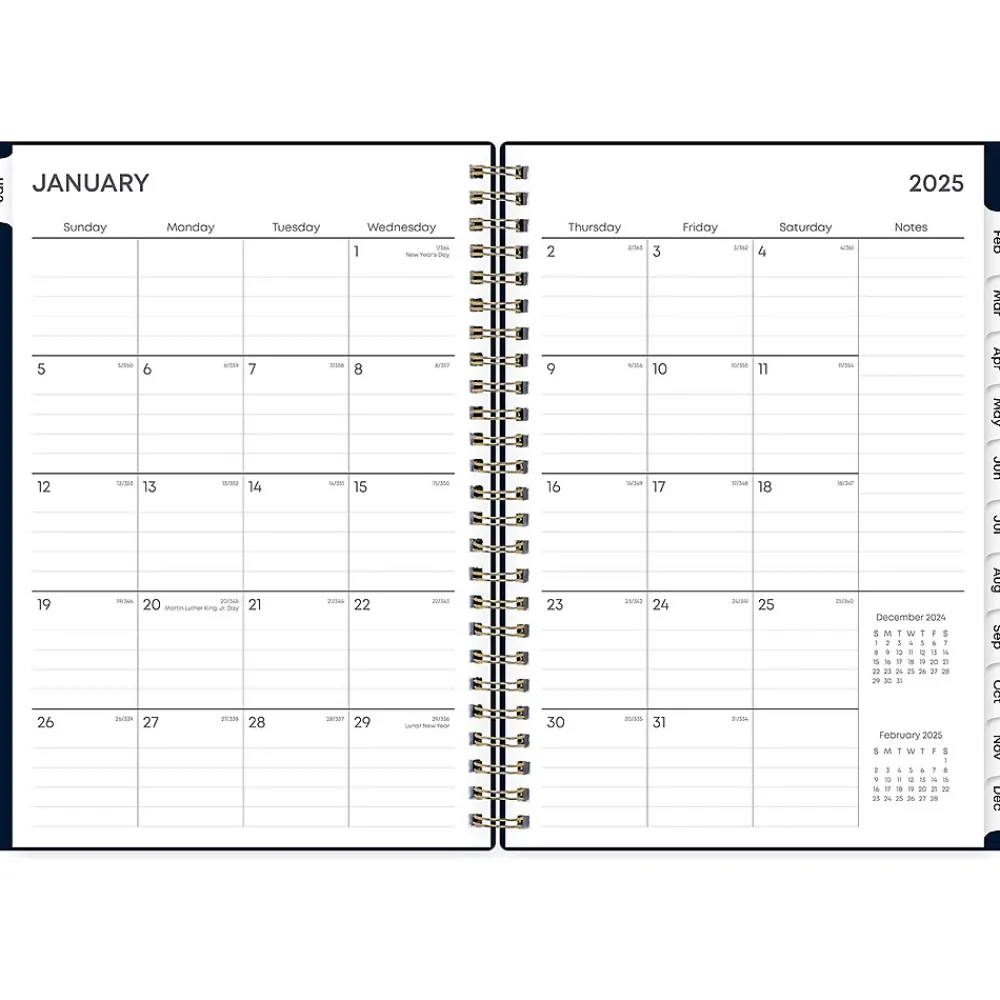 2025 Planners|Blue Sky 2025 Cheeyna 5.88" x 8.63" Weekly & Monthly Planner, Plastic Cover, Navy (147948)