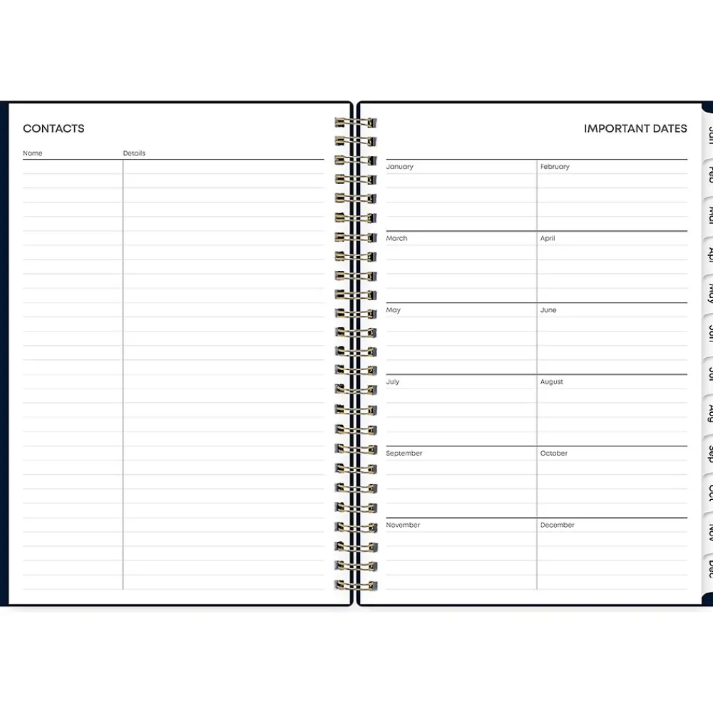 2025 Planners|Blue Sky 2025 Cheeyna 5.88" x 8.63" Weekly & Monthly Planner, Plastic Cover, Navy (147948)