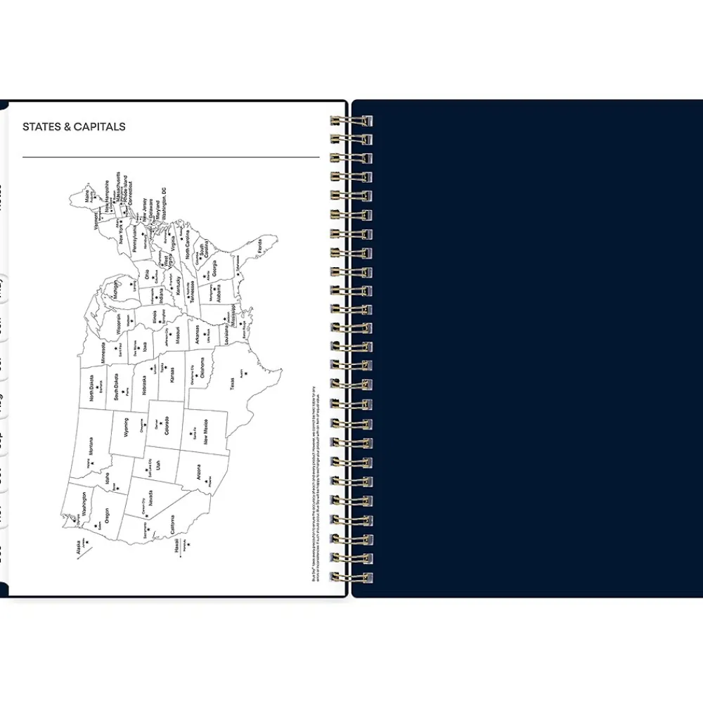 2025 Planners|Blue Sky 2025 Cheeyna 5.88" x 8.63" Weekly & Monthly Planner, Plastic Cover, Navy (147948)