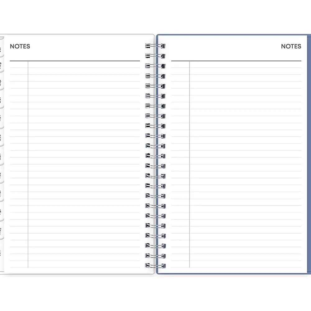 Academic Planners|Blue Sky 2024-2025 Cloudsy 5" x 8" Academic Weekly & Monthly Planner, Plastic Cover, Blue/Brown (150128)