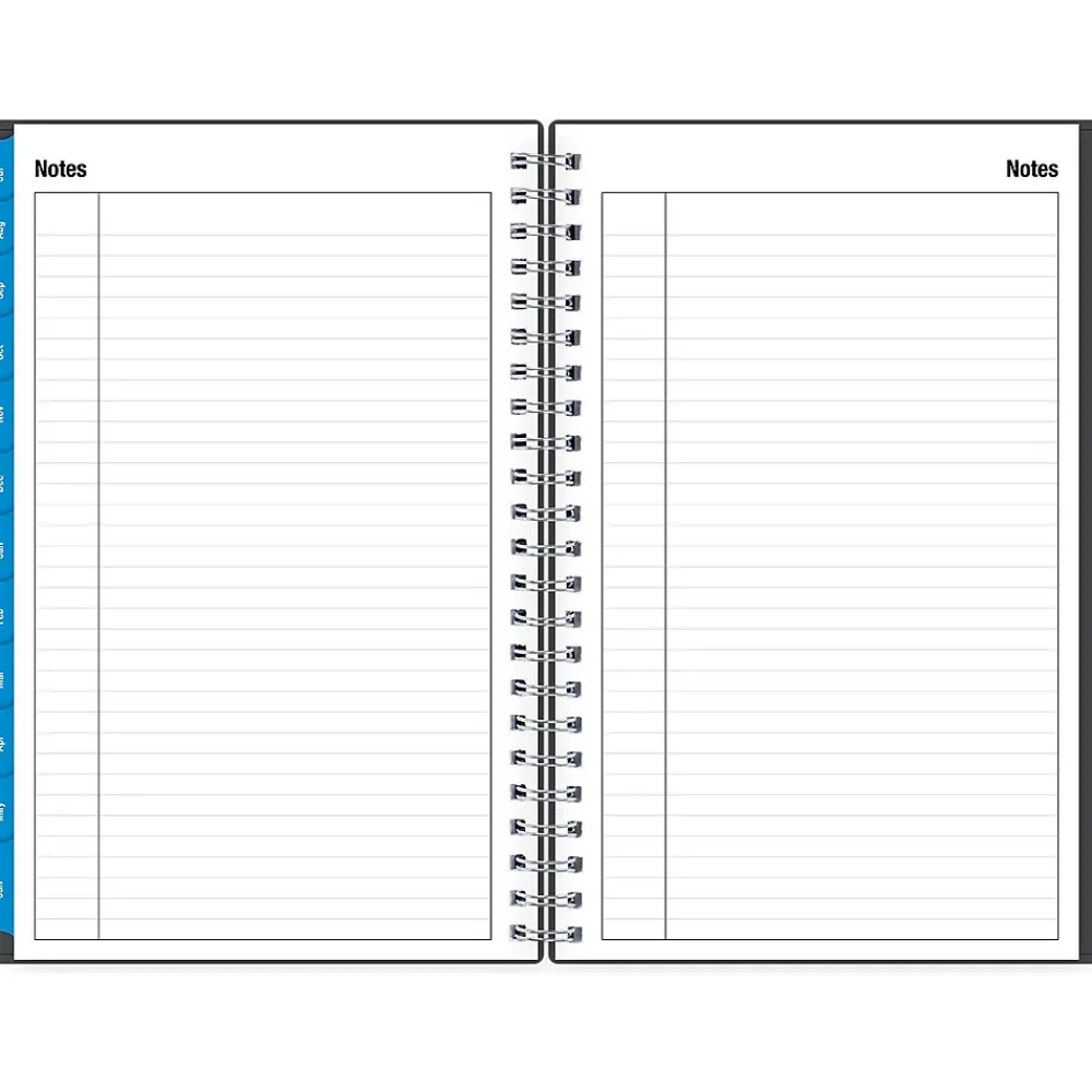 Academic Planners|Blue Sky 2024-2025 Collegiate 5" x 8" Academic Weekly & Monthly Planner, Plastic Cover, Gray (100139-A25)