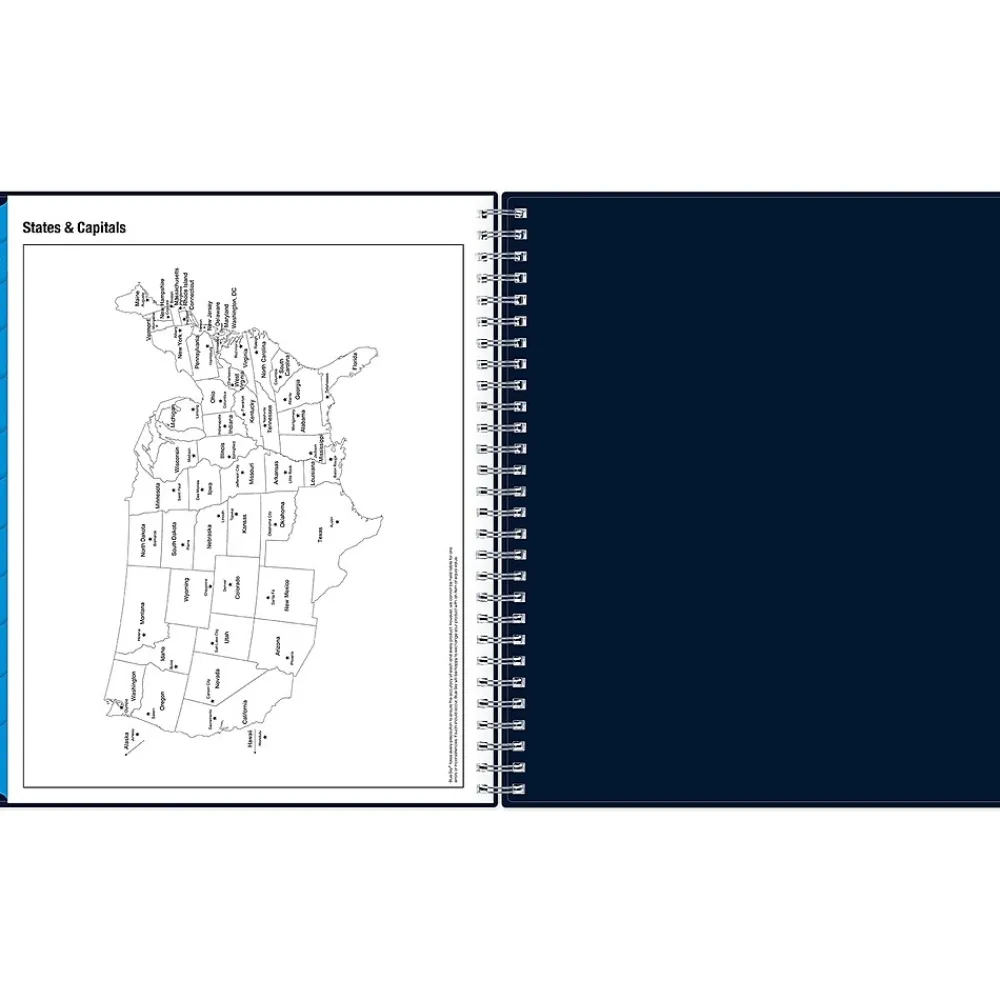 Academic Planners|Blue Sky 2024-2025 Collegiate 8" x 10" Academic Monthly Planner, Plastic Cover, Navy (148674-A25)