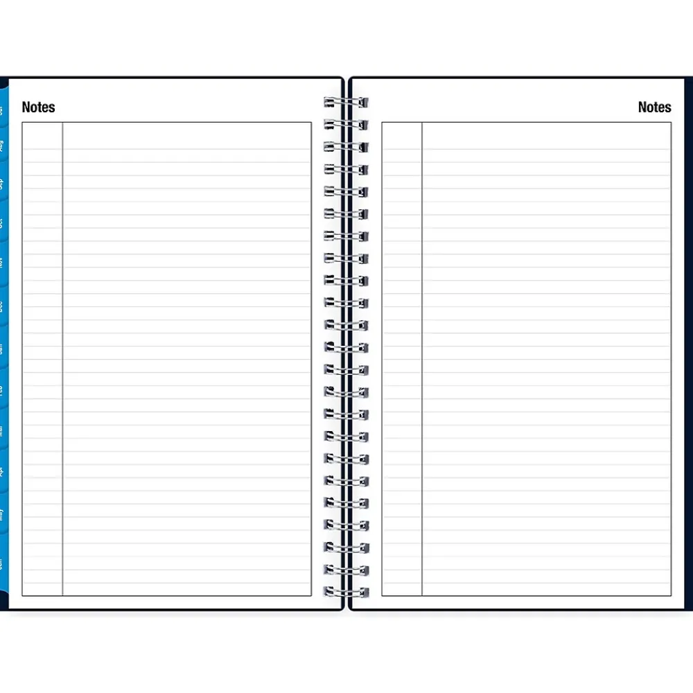 Academic Planners|Blue Sky 2024-2025 Collegiate Navy 5" x 8" Academic Weekly & Monthly Planner, Plastic Cover, Navy (148673-A25)