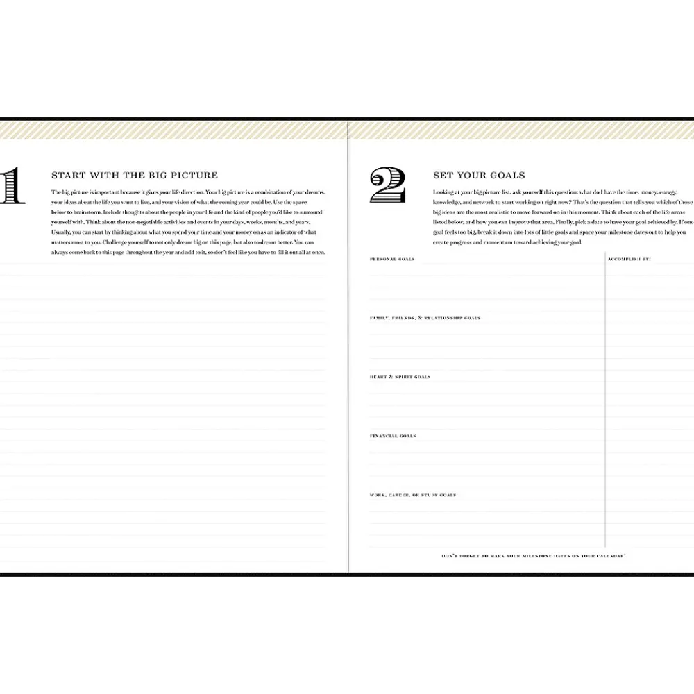 Academic Planners|Blue Sky 2024-2025 Day Designer 8" x 10" Academic Weekly & Monthly Planner, Black (144874)