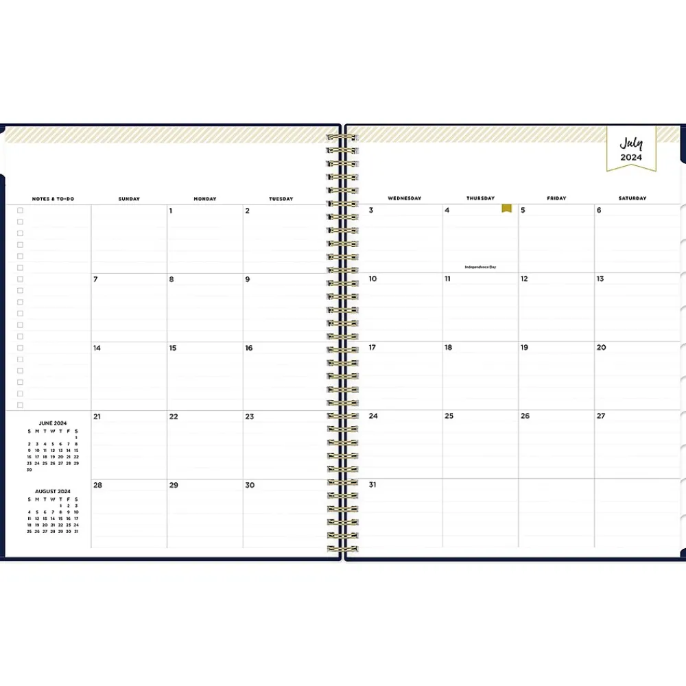 Academic Planners|Blue Sky 2024-2025 Day Designer 8.5" x 11" Academic Weekly & Monthly Planner, Plastic Cover, Deep Blue (149826)