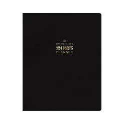 2025 Planners|Blue Sky 2025 Day Designer 8" x 10" Weekly & Monthly Planner, Faux Leather Cover, Black (148125)