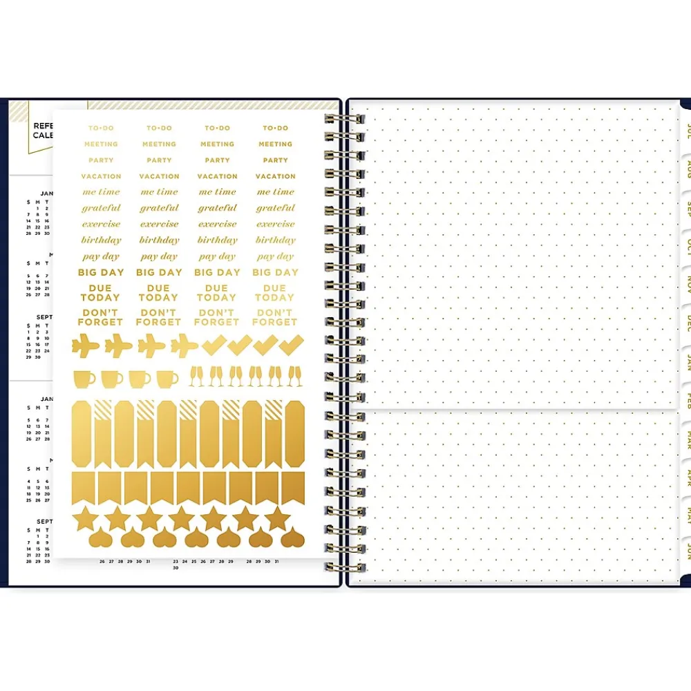 Academic Planners|Blue Sky 2024-2025 Day Designer Academic 5.88" x 8.63" Academic Weekly & Monthly Planner, Deep Blue (150139)