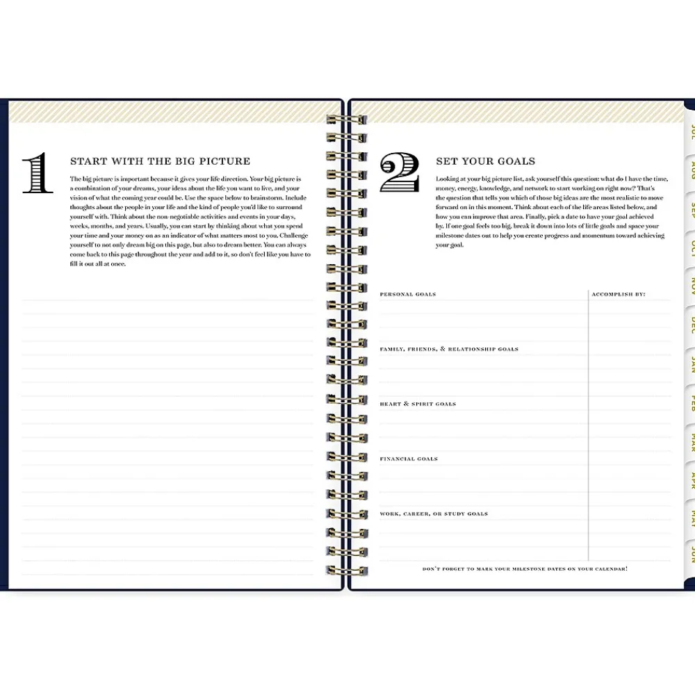 Academic Planners|Blue Sky 2024-2025 Day Designer Academic 5.88" x 8.63" Academic Weekly & Monthly Planner, Deep Blue (150139)