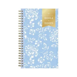 Academic Planners|Blue Sky 2024-2025 Day Designer Annabel 5" x 8" Academic Weekly & Monthly Planner, Plastic Cover, Blue/White (144869)