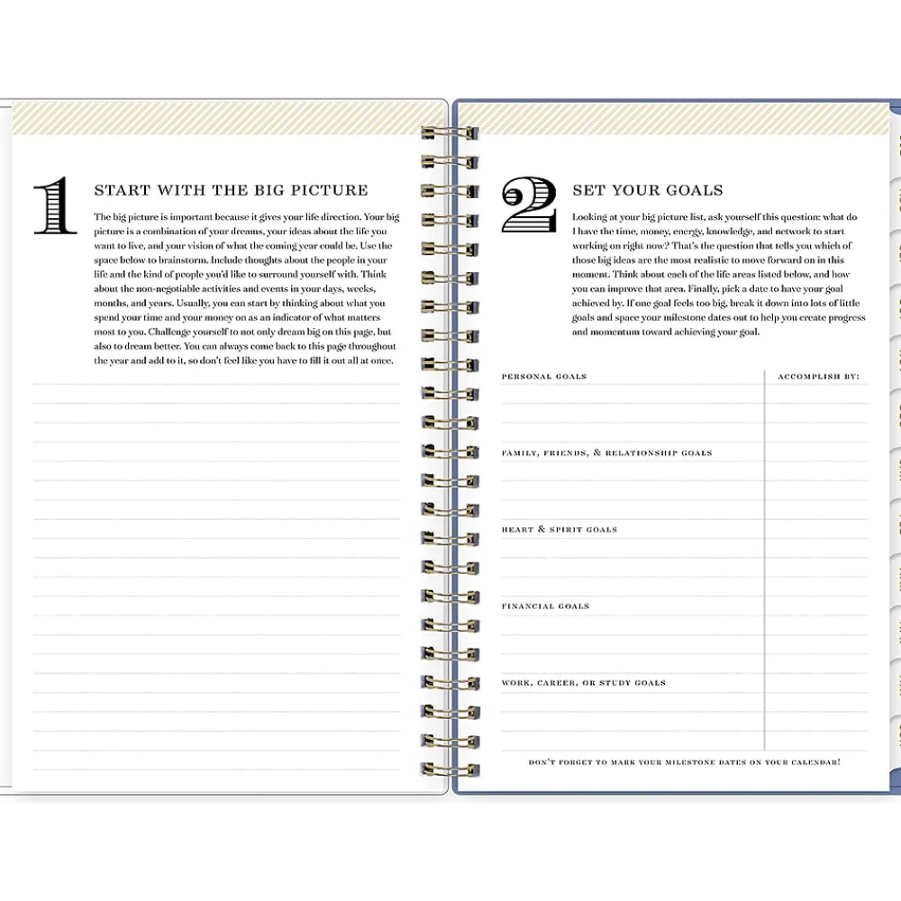 Academic Planners|Blue Sky 2024-2025 Day Designer Blurred Spring Lilac 5" x 8" Academic Weekly & Monthly Planner, Plastic Cover, Multicolor