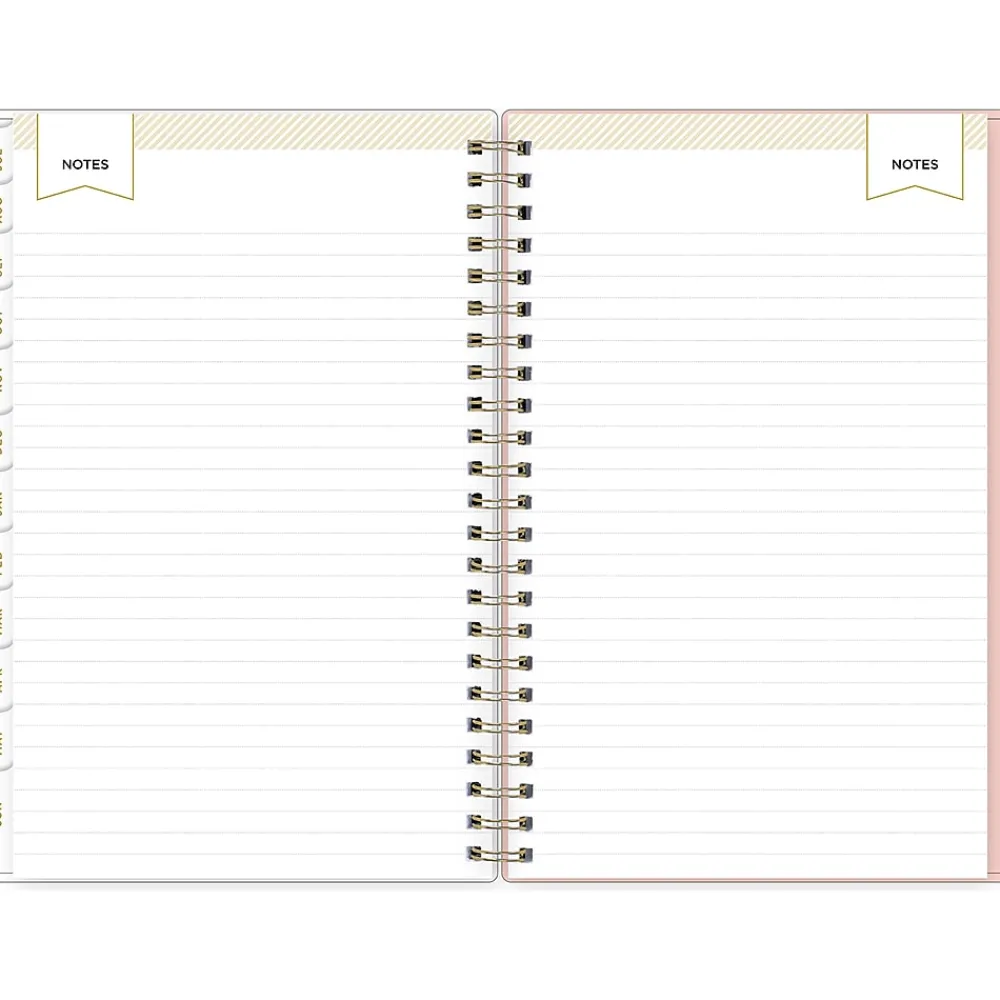 Academic Planners|Blue Sky 2024-2025 Day Designer Casa Bella 5" x 8" Academic Weekly & Monthly Planner, Plastic Cover, Coral/White (149833)