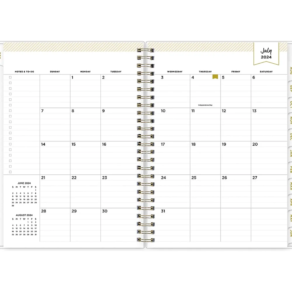 Academic Planners|Blue Sky 2024-2025 Day Designer Climbing Floral Mint 5.88" x 8.63" Academic Weekly & Monthly Planner, Plastic Cover