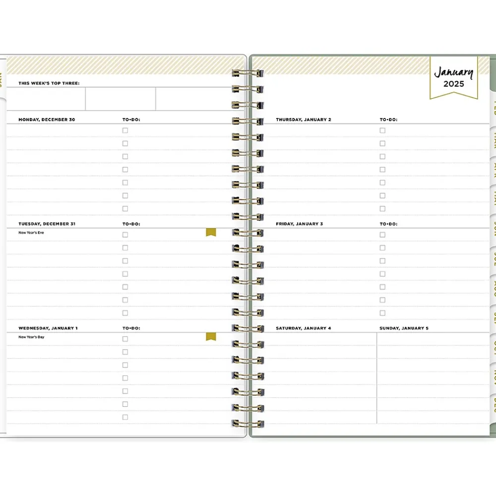 2025 Planners|Blue Sky 2025 Day Designer Felicity 5" x 8" Weekly & Monthly Planner, Plastic Cover, Multicolor (148139)
