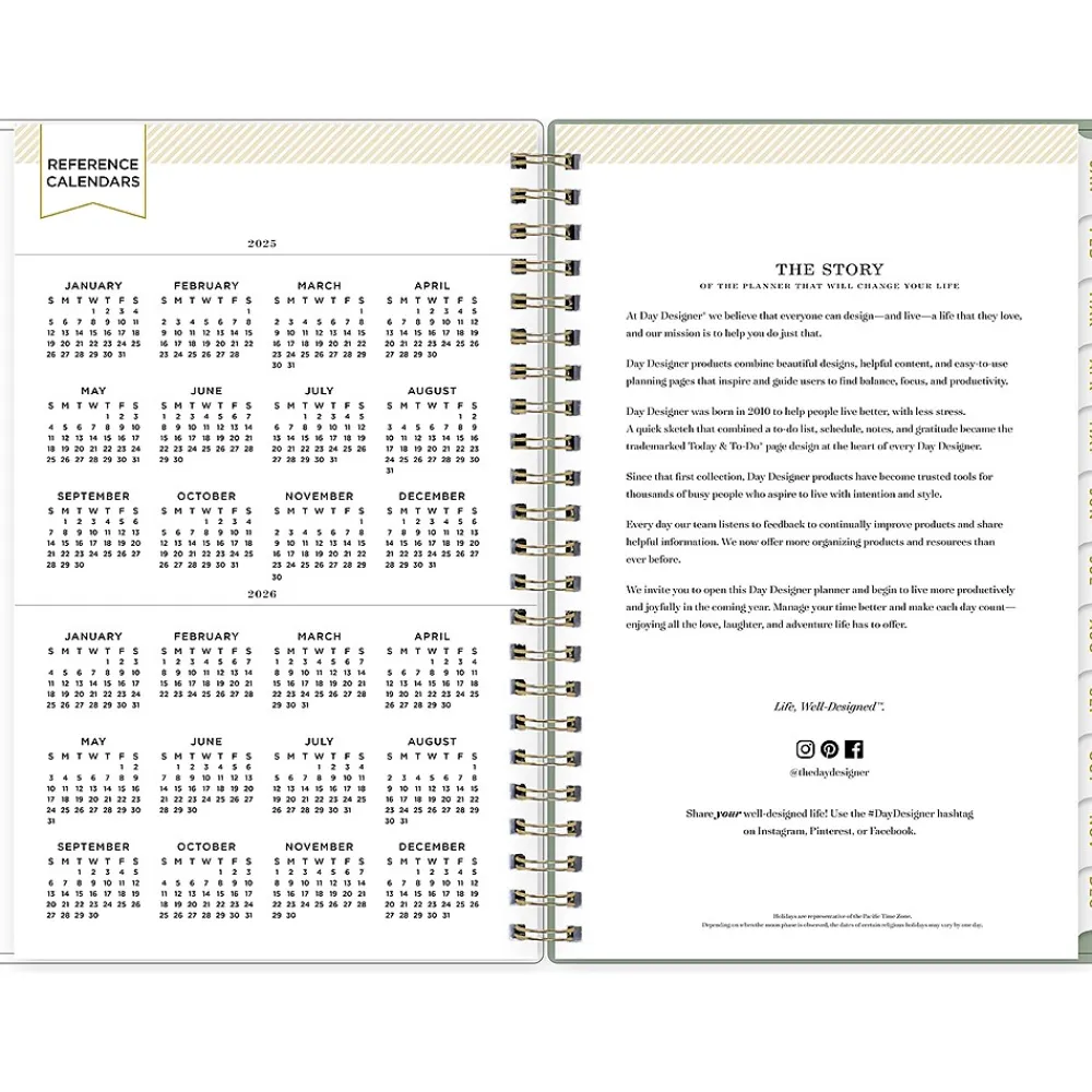 2025 Planners|Blue Sky 2025 Day Designer Felicity 5" x 8" Weekly & Monthly Planner, Plastic Cover, Multicolor (148139)