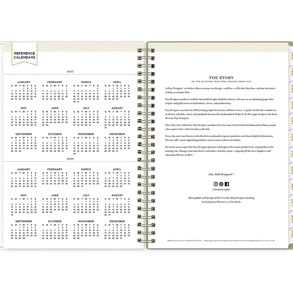 2025 Planners|Blue Sky 2025 Day Designer Fiore 5.88" x 8.63" Weekly & Monthly Planner, Plastic Cover, Multicolor (148141)