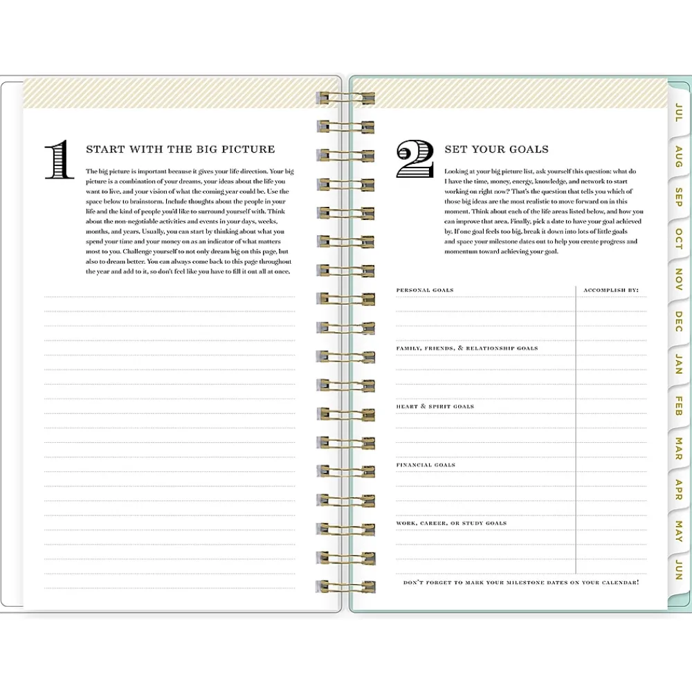 Academic Planners|Blue Sky 2024-2025 Day Designer Flower Mint 3.63" x 6.13" Academic Weekly & Monthly Planner, Multicolor (144878)