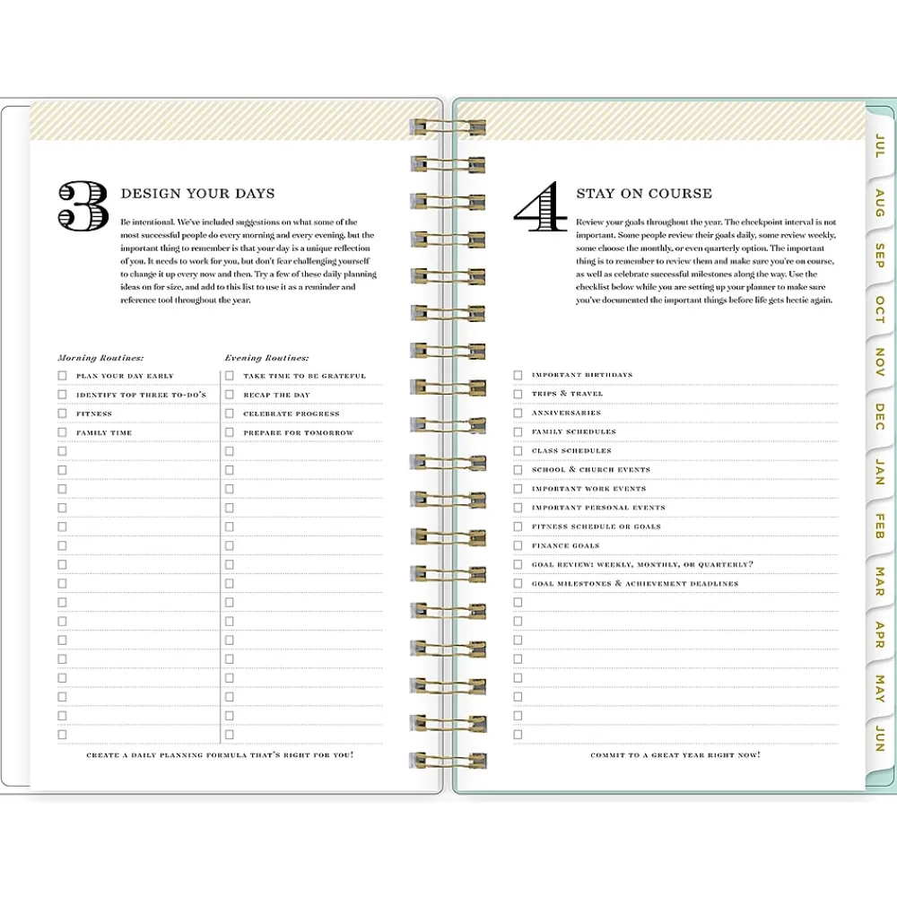 Academic Planners|Blue Sky 2024-2025 Day Designer Flower Mint 3.63" x 6.13" Academic Weekly & Monthly Planner, Multicolor (144878)
