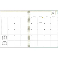 Academic Planners|Blue Sky 2024-2025 Day Designer Flower Field Mint 8.5