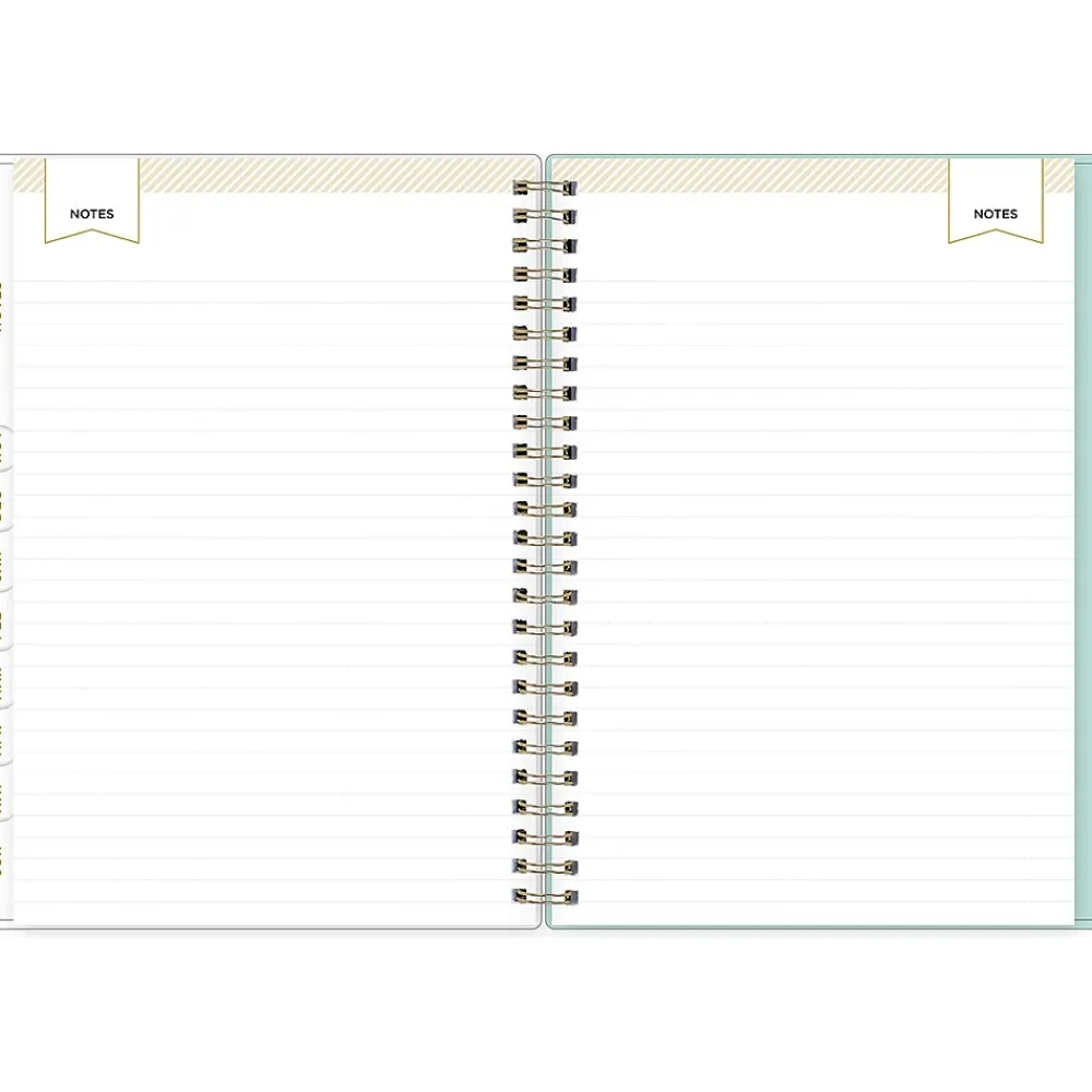 Academic Planners|Blue Sky 2024-2025 Day Designer Flower Field Mint 5.88" x 8.6" Academic Weekly & Monthly Planner, Plastic Cover, Multicolor