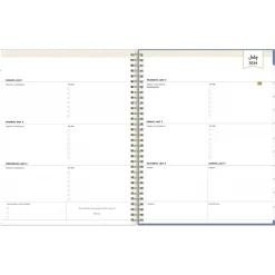 Academic Planners|Blue Sky 2024-2025 Day Designer Flutter 8.5" x 11" Academic Weekly & Monthly Planner, Plastic Cover, Multicolor (136685-A25)