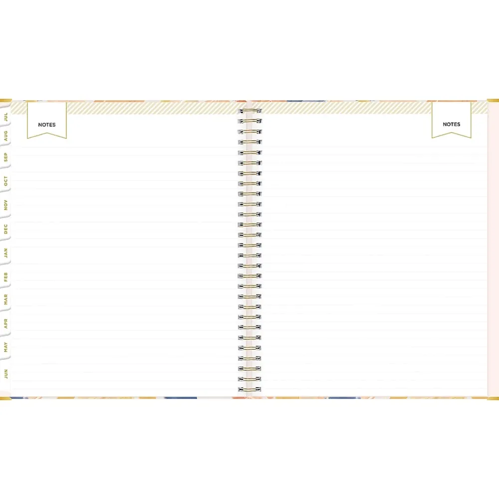 Academic Planners|Blue Sky 2024-2025 Day Designer In Bloom 8" x 10" Academic Weekly & Monthly Planner, Gray Board Cover, Multicolor (150135)