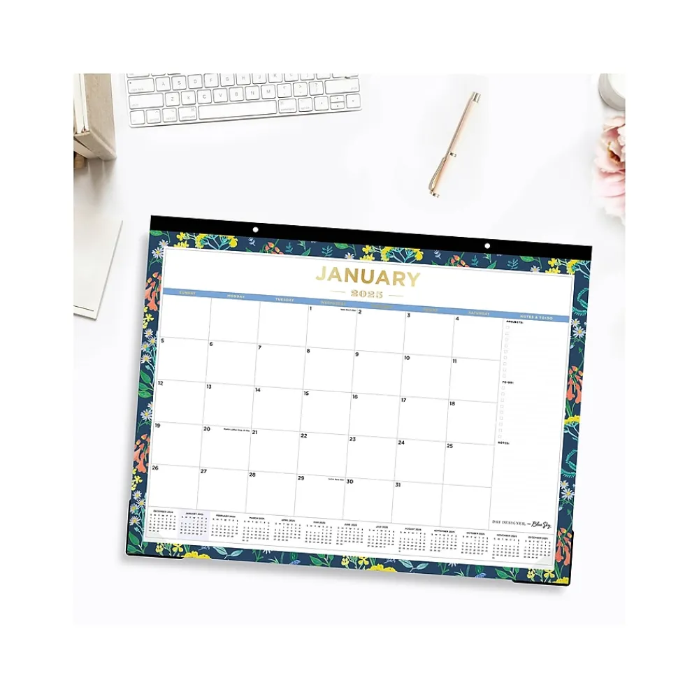 2025 Calendars|Blue Sky 2025 Day Designer Meadow 22" x 17" Monthly Desk Pad Calendar (148689-25)