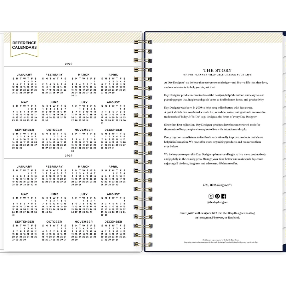 2025 Planners|Blue Sky 2025 Day Designer Meadow 5" x 8" Weekly & Monthly Planner, Plastic Cover, Multicolor (147224-25)