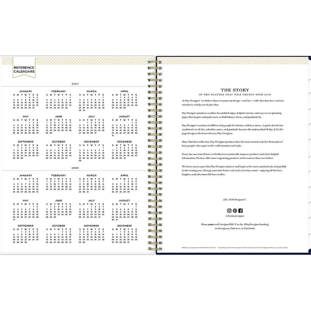 2025 Planners|Blue Sky 2025 Day Designer Meadow 8.5" x 11" Weekly & Monthly Planner, Plastic Cover, Multicolor (147222-25)