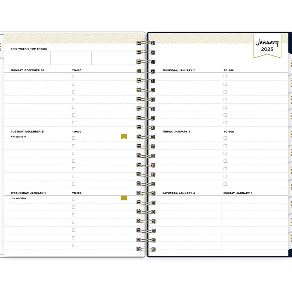 2025 Planners|Blue Sky 2025 Day Designer Peyton Navy 5" x 8" Weekly & Monthly Planner, Plastic Cover, Multicolor (103620-25)
