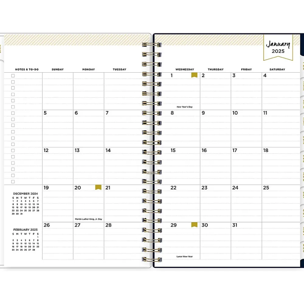 2025 Planners|Blue Sky 2025 Day Designer Peyton Navy 5" x 8" Weekly & Monthly Planner, Plastic Cover, Multicolor (103620-25)
