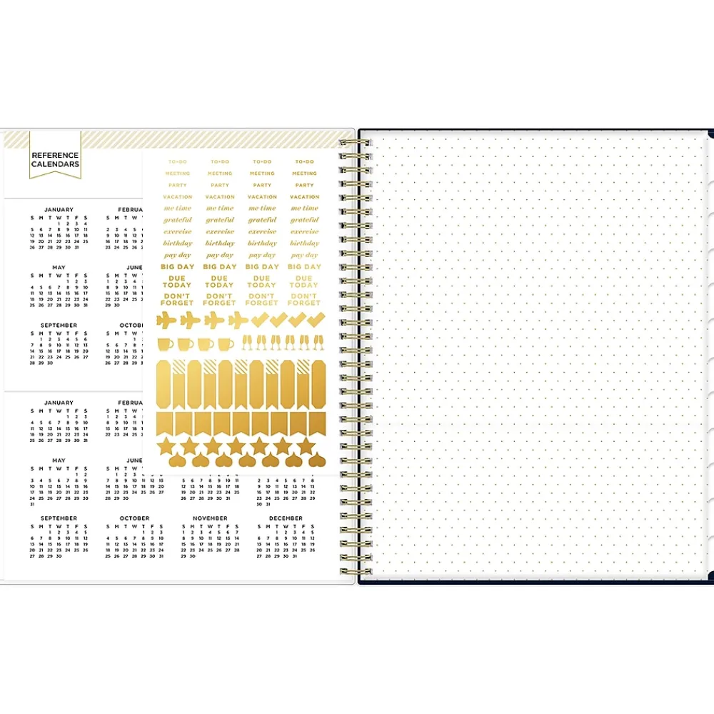 2025 Planners|Blue Sky 2025 Day Designer Peyton Navy 8.5" x 11" Weekly & Monthly Planner, Plastic Cover, Multicolor (103617-25)