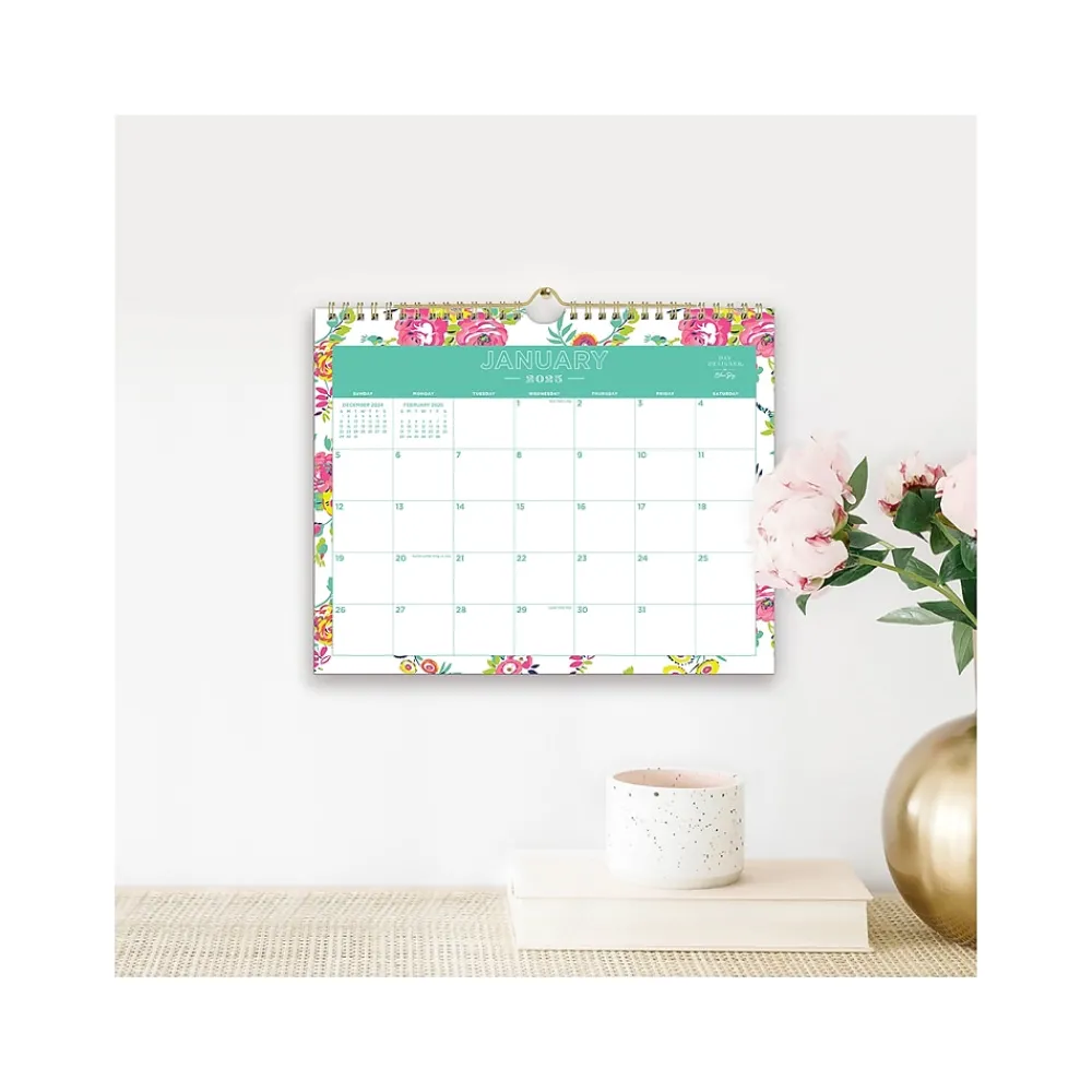 2025 Calendars|Blue Sky 2025 Day Designer Peyton White 11" x 8.75" Monthly Wall Calendar (103629-25)