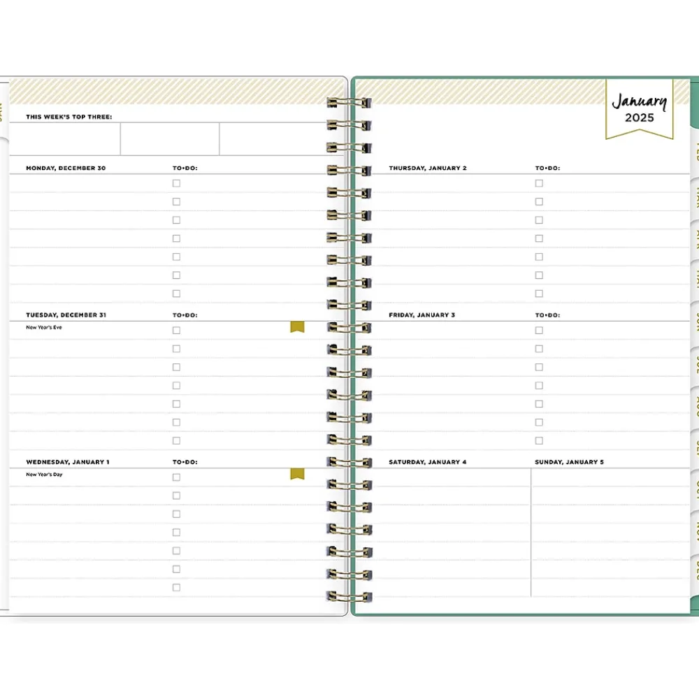 2025 Planners|Blue Sky 2025 Day Designer Peyton White 5" x 8" Weekly & Monthly Planner, Plastic Cover, Multicolor (103619-25)