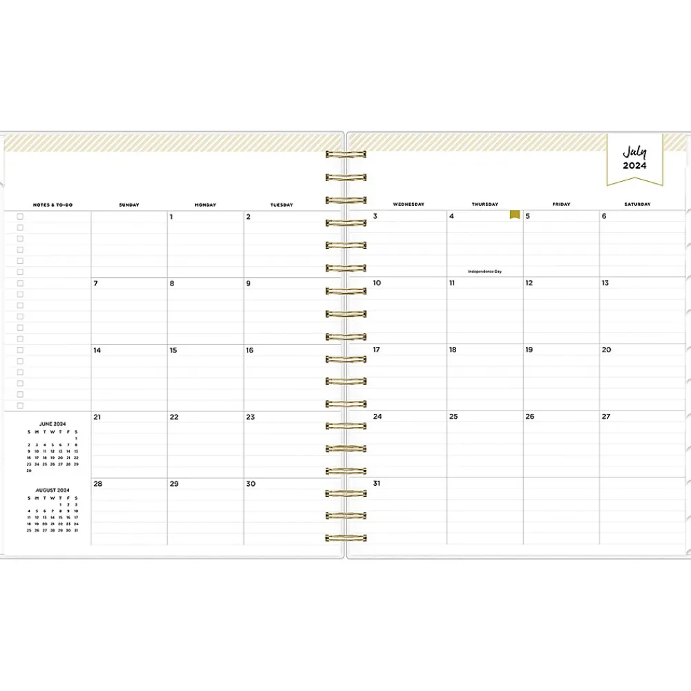 Academic Planners|Blue Sky 2024-2025 Day Designer Somerset Black 8" x 10" Academic Daily & Monthly Planner, Plastic Cover, Multicolor (144857)