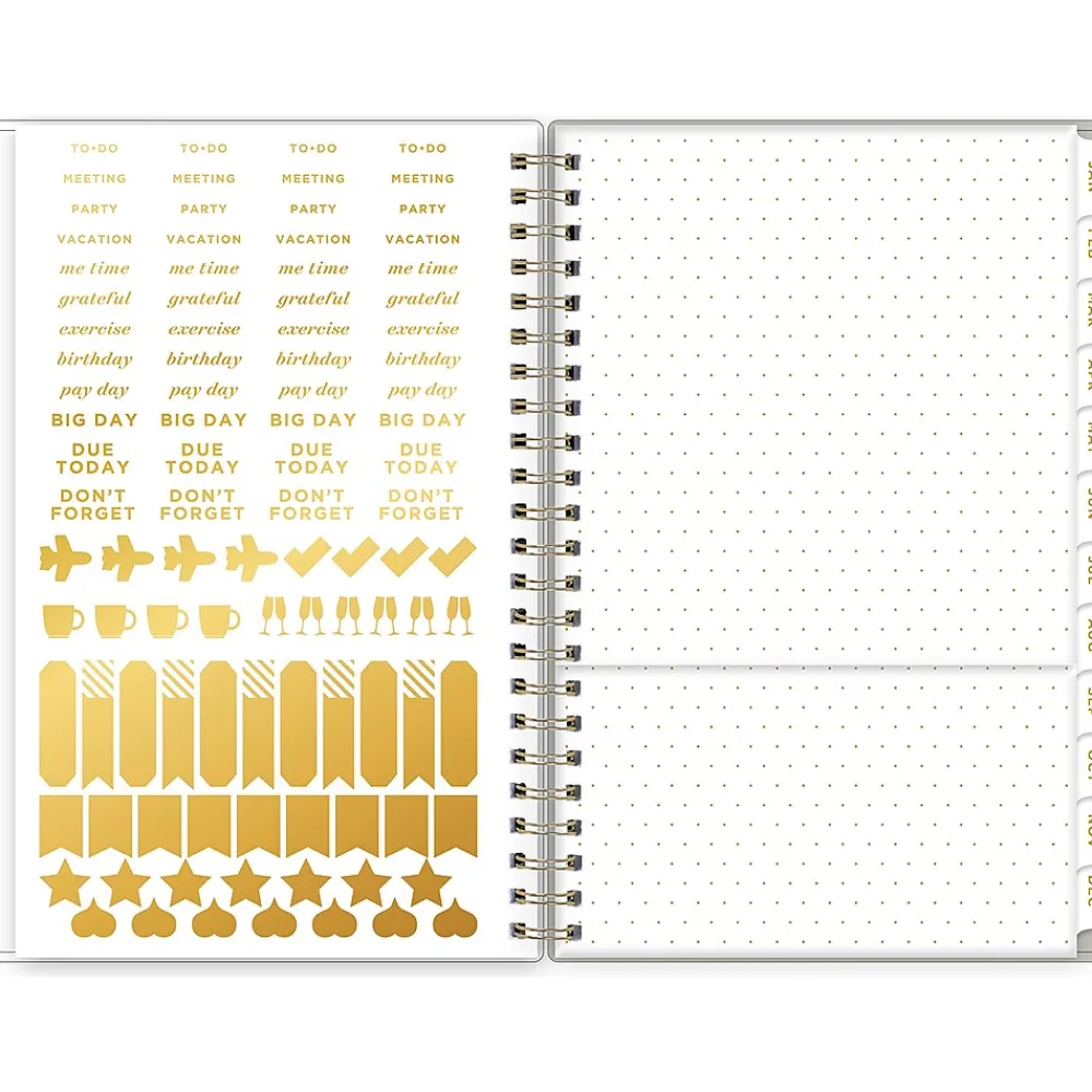 2025 Planners|Blue Sky 2025 Day Designer Tess 5" x 8" Weekly & Monthly Planner, Plastic Cover, Tan/Off-White (148145)