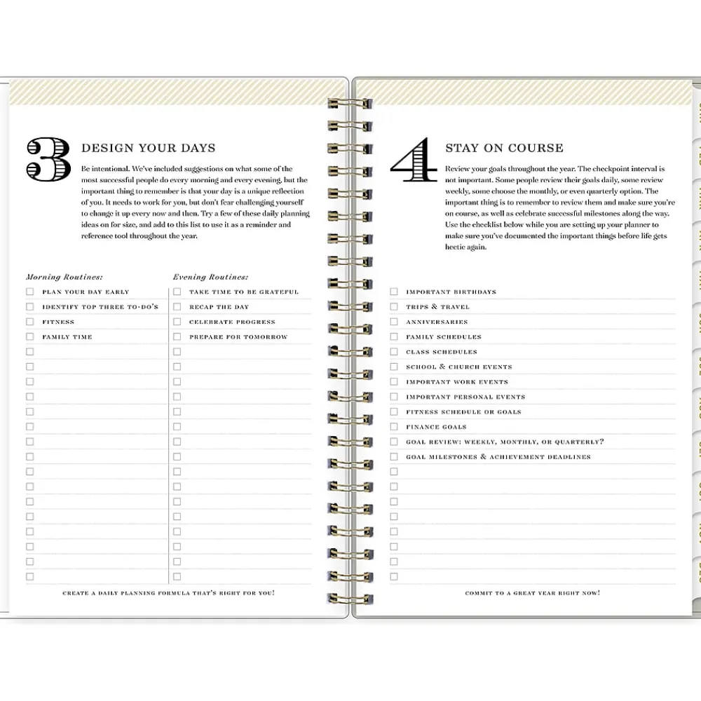 2025 Planners|Blue Sky 2025 Day Designer Tess 5" x 8" Weekly & Monthly Planner, Plastic Cover, Tan/Off-White (148145)