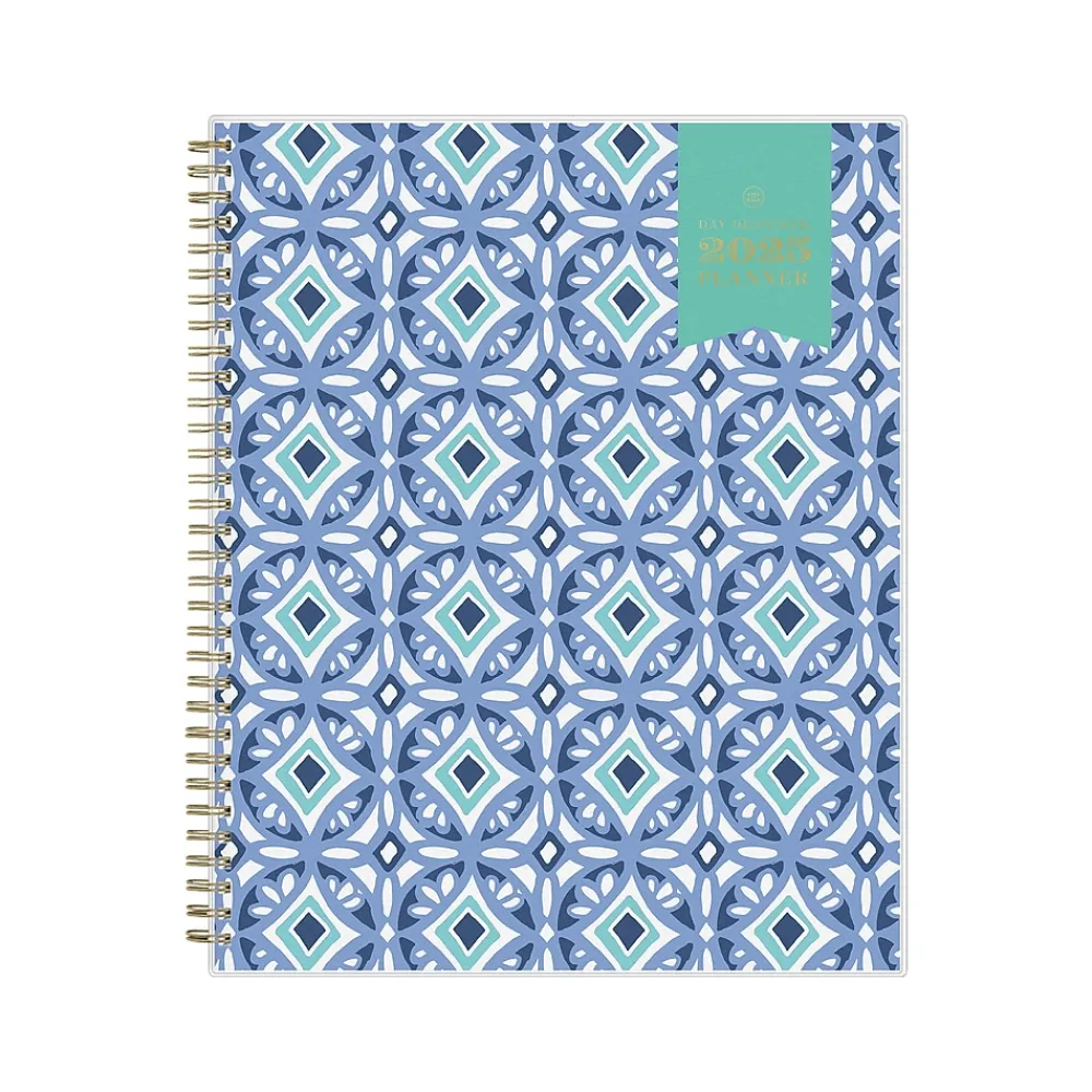 2025 Planners|Blue Sky 2025 Day Designer Tile 8.5" x 11" Weekly & Monthly Planner, Plastic Cover, Blue/White (101411-25)