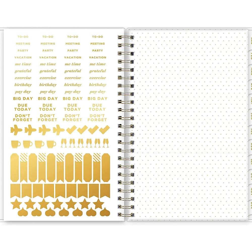 2025 Planners|Blue Sky 2025 Day Designer Tile 5" x 8" Weekly & Monthly Planner, Plastic Cover, Blue/White (101410-25)