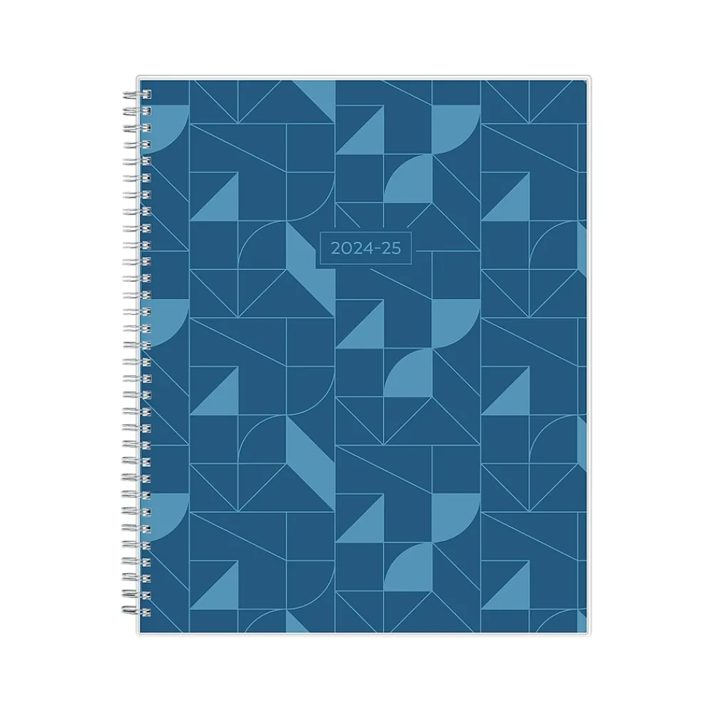 Academic Planners|Blue Sky 2024-2025 Decosta Blue 8.5" x 11" Academic Weekly & Monthly Student Planner, Plastic Cover (150459)