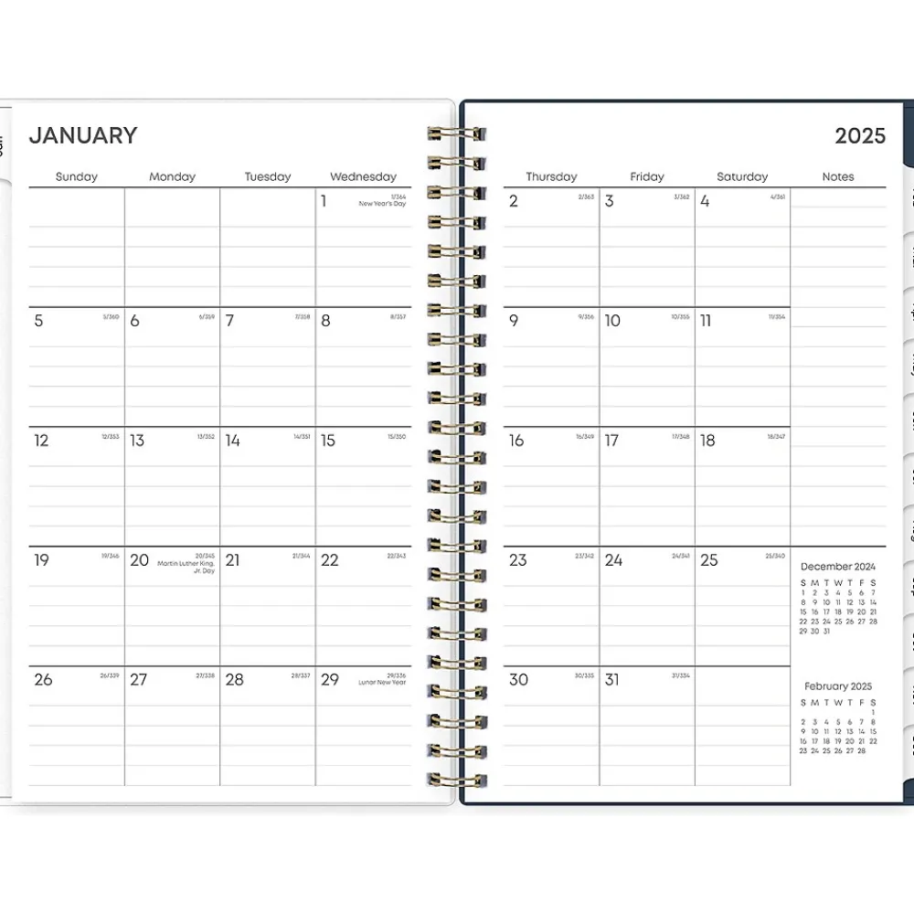 2025 Planners|Blue Sky 2025 Dellania 5" x 8" Weekly & Monthly Planner, Plastic Cover, Multicolor (148215)