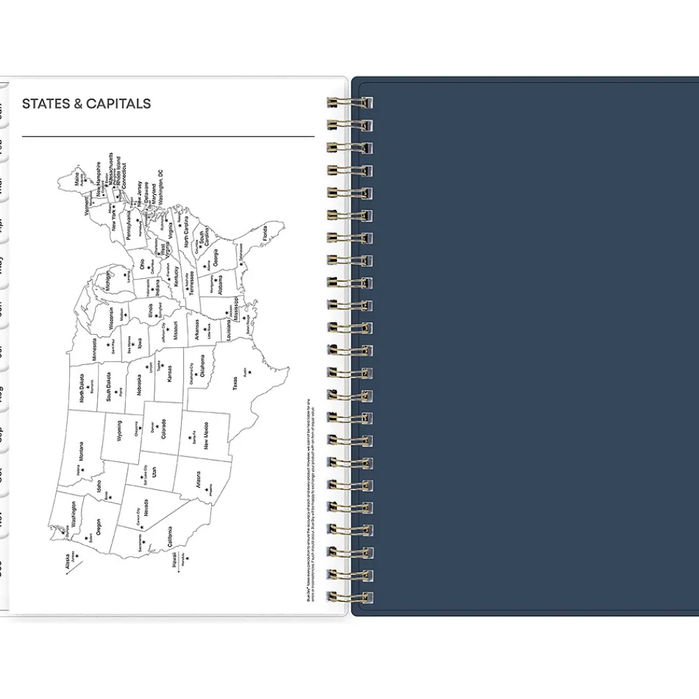 2025 Planners|Blue Sky 2025 Dellania 5" x 8" Weekly & Monthly Planner, Plastic Cover, Multicolor (148215)